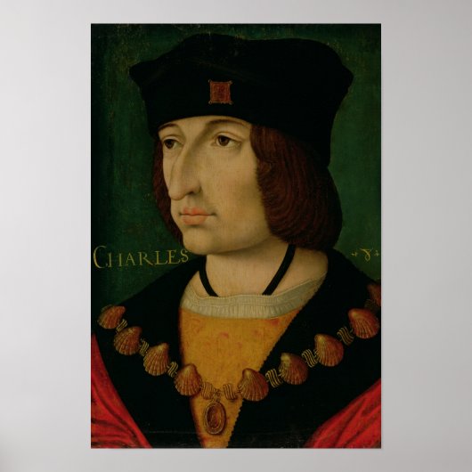 Portret van Charles VIII King of France Poster (Voorkant)