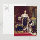 Portret van Charles X in Coronation Robes, 1827 Briefkaart (Voorkant / Achterkant)