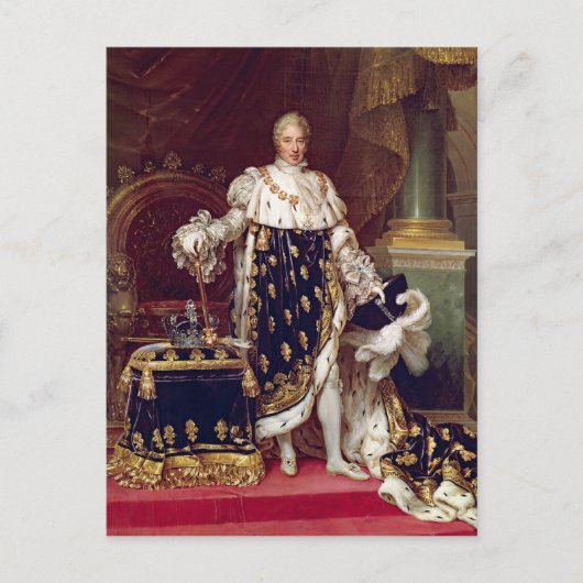 Portret van Charles X in Coronation Robes, 1827 Briefkaart (Voorkant)