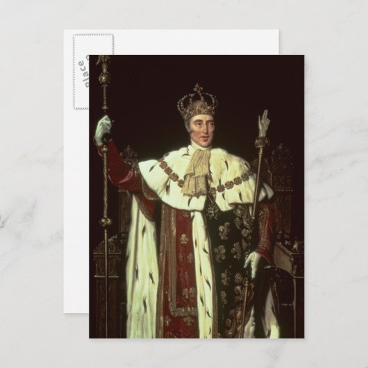 Portret van Charles X van Frankrijk, 1829 Briefkaart (Voorkant / Achterkant)