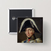 Portret van Charles X Vierkante Button 5,1 Cm (Voorkant /achterkant)