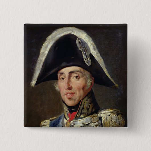 Portret van Charles X Vierkante Button 5,1 Cm (Voorkant)