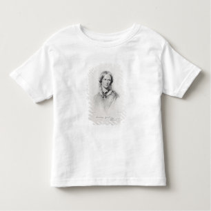 Portret van Charlotte Bronte, gegraveerd door Walk Kinder Shirts