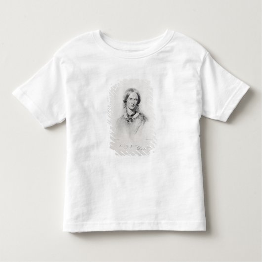 Portret van Charlotte Bronte, gegraveerd door Walk Kinder Shirts (Voorkant)