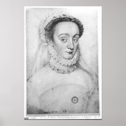 Portret van Charlotte de Beaune Dame de Poster (Voorkant)