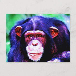 Portret van Chimpansee Briefkaart
