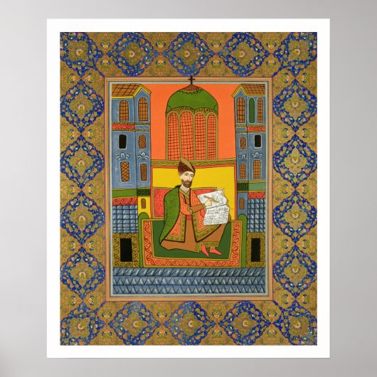 Portret van Chota Rustaveli (c.1172-c.1216) na Poster (Voorkant)