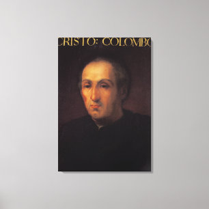 Portret van Christoffel Columbus Canvas Afdruk