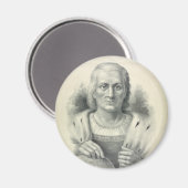  portret van Christoffel Columbus Magneet (Voorkant / Achterkant)