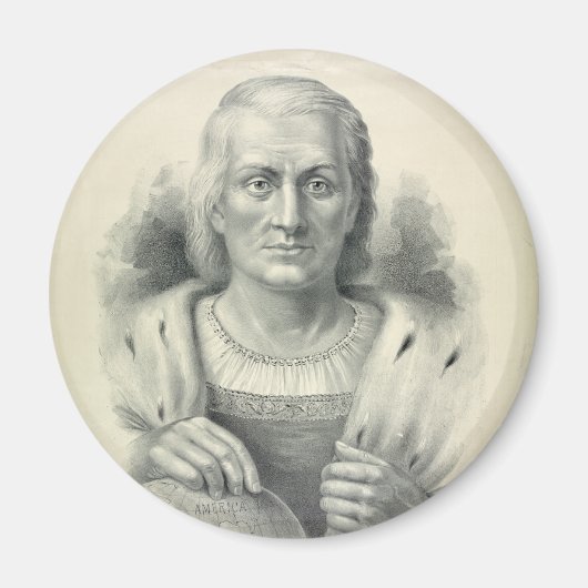  portret van Christoffel Columbus Magneet (Voorkant)