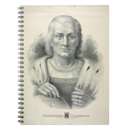 portret van Christoffel Columbus Notitieboek (Voorkant)