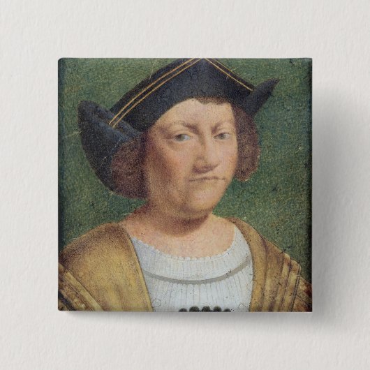 Portret van Christoffel Columbus Vierkante Button 5,1 Cm (Voorkant)