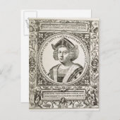 Portret van Christopher Columbus Briefkaart (Voorkant / Achterkant)