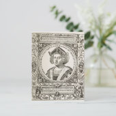 Portret van Christopher Columbus Briefkaart (Staand voorkant)