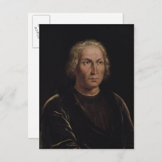 Portret van Christopher Columbus Briefkaart (Voorkant / Achterkant)