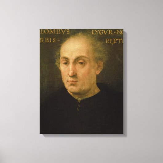 Portret van Christopher Columbus Canvas Afdruk (Voorkant)