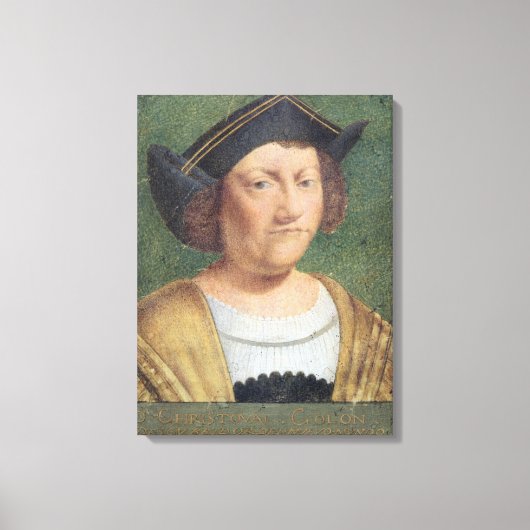 Portret van Christopher Columbus Canvas Afdruk (Voorkant)