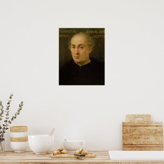 Portret van Christopher Columbus Poster (Keuken)