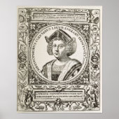 Portret van Christopher Columbus Poster (Voorkant)