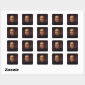 Portret van Christopher Columbus Vierkante Sticker (Vel)