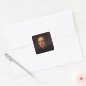 Portret van Christopher Columbus Vierkante Sticker (Envelop)