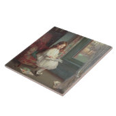 Portret van Clara Hughes, 1902 (olie op canvas) Tegeltje (Zijkant)