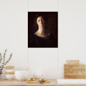 Portret van Clara J. Mather Poster (Keuken)