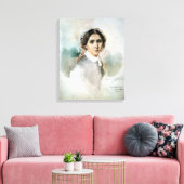 Portret van Clara Schumann 1853 Canvas Afdruk (Insitu (Woonkamer))