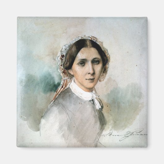 Portret van Clara Schumann 1853 Magneet (Voorkant)