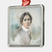 Portret van Clara Schumann 1853 Metalen Ornament (Links)