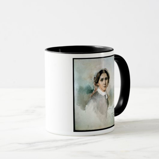 Portret van Clara Schumann 1853 Mok (Voorkant rechts)