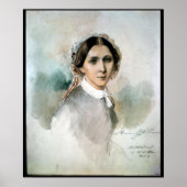 Portret van Clara Schumann 1853 Poster (Voorkant)