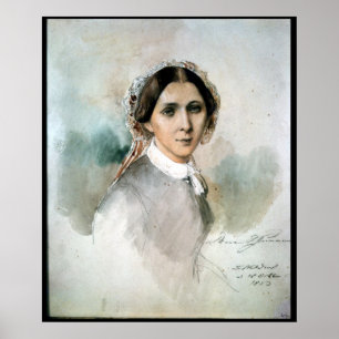 Portret van Clara Schumann 1853 Poster