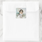 Portret van Clara Schumann 1853 Vierkante Sticker (Tas)