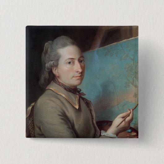 Portret van Claude Dupin Vierkante Button 5,1 Cm (Voorkant)