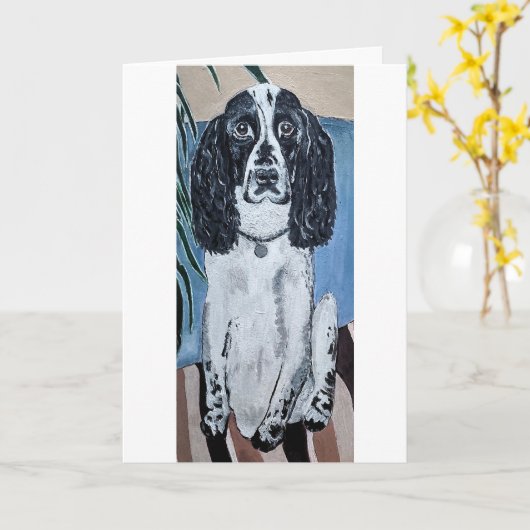 Portret van Cocker Spaniel schilderij door Alfred  Kaart (Gele Bloem)