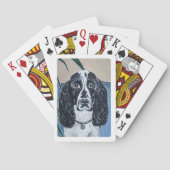Portret van Cocker Spaniel schilderij door Alfred Pokerkaarten (Achterkant)