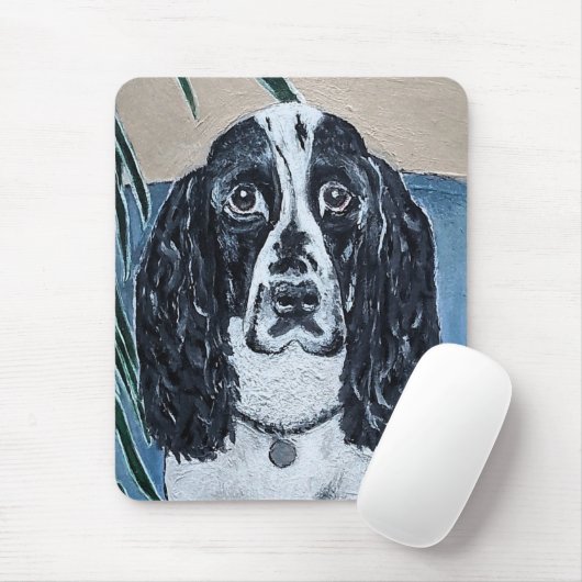 Portret van Cocker Spaniel Schilderij van Alfred F Muismat (Met muis)