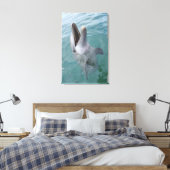 Portret van Common Bottlenose Dolphin, Caribisch g Canvas Afdruk (Insitu (Slaapkamer))