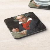  portret van componist Ludwig von Beethoven Bier Onderzetter (Linkerzijde)