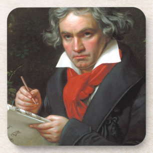 portret van componist Ludwig von Beethoven Bier Onderzetter