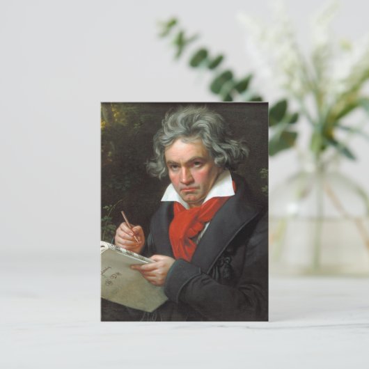  portret van componist Ludwig von Beethoven Briefkaart (Staand voorkant)