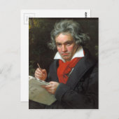  portret van componist Ludwig von Beethoven Briefkaart (Voorkant / Achterkant)