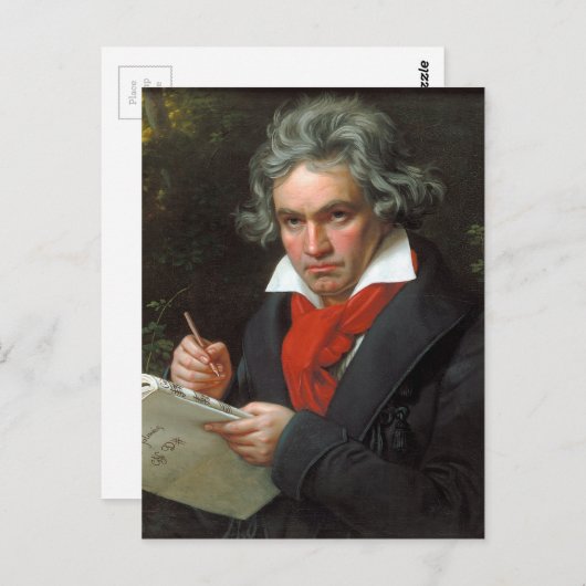  portret van componist Ludwig von Beethoven Briefkaart (Voorkant / Achterkant)