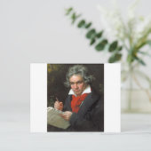  portret van componist Ludwig von Beethoven Briefkaart (Staand voorkant)