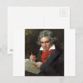  portret van componist Ludwig von Beethoven Briefkaart (Voorkant / Achterkant)