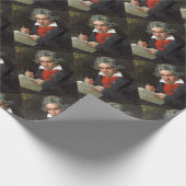 portret van componist Ludwig von Beethoven Cadeaupapier (Hoek)