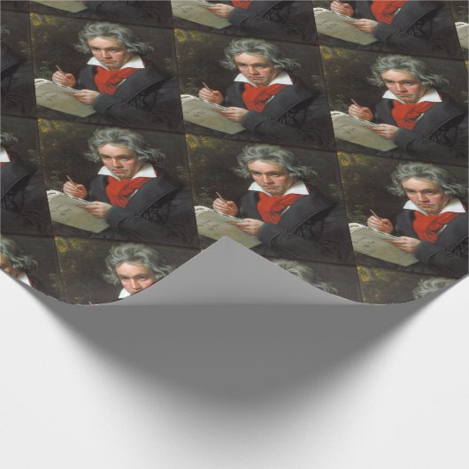  portret van componist Ludwig von Beethoven Cadeaupapier (Hoek)