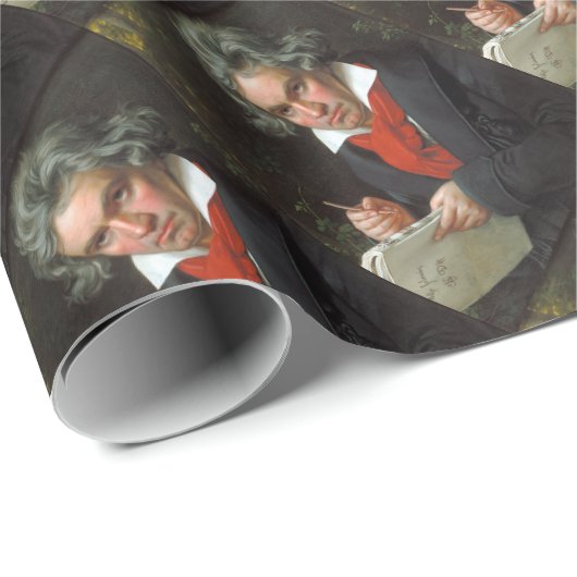  portret van componist Ludwig von Beethoven Cadeaupapier (Rol Hoek)