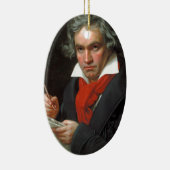  portret van componist Ludwig von Beethoven Keramisch Ornament (Rechts)